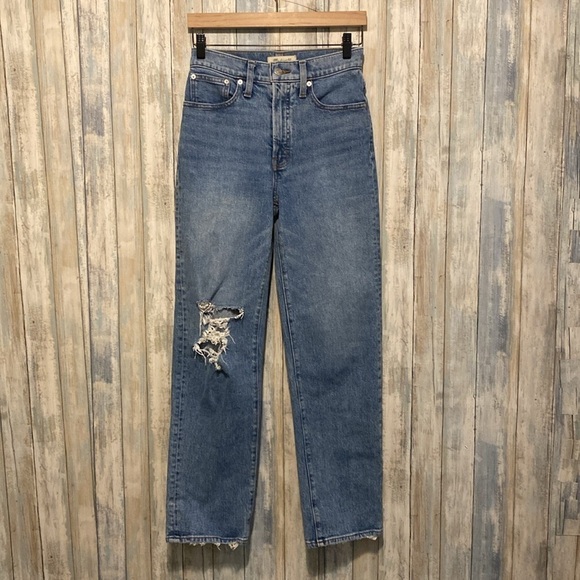 NWOT The Perfect Vintage Straight Jean in Kingsbury Wash: Knee-Rip Edition | 25 - Picture 10 of 10